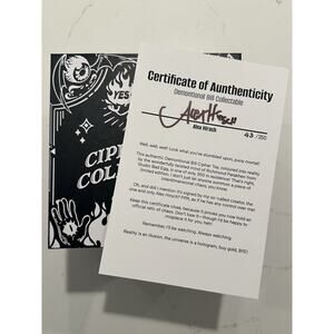 Alex Hiirsch SIGNED 8" Demontional Bill Collectable Autographed Filled RARE /350